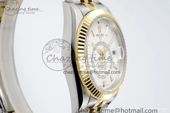 0512 Skydweller SS YG Noob Best Edition White Dial on SS YG Jubilee Bracelet A23J FastDry 2125
